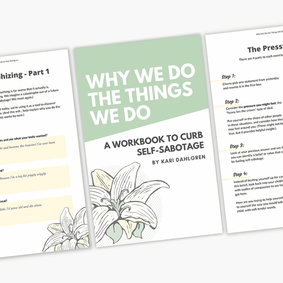 Cover of "Why We Do the Things We Do" with pages on each side