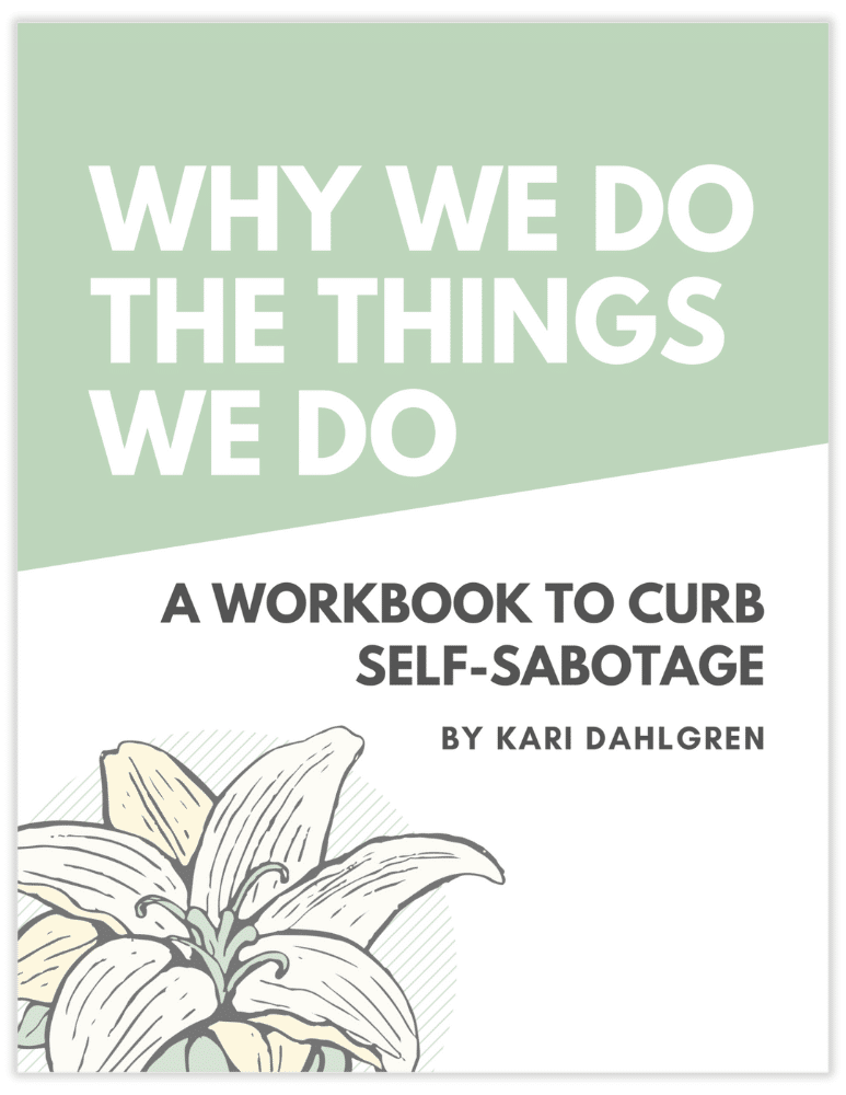 Cover of Why We Do the Things We Do: A Workbook to Curb Self-Sabotage