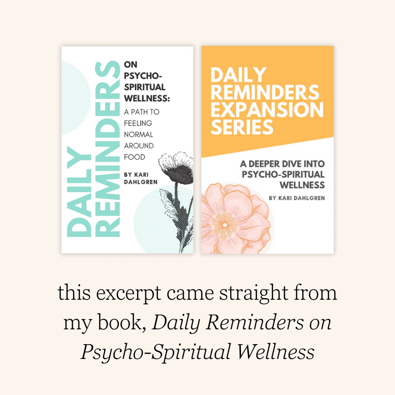 this excerpt came straight from my book, Daily Reminders on Psycho-Spiritual Wellness