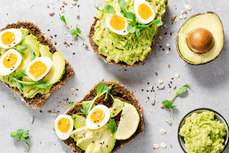 toast with avocado and egg to illustrate satisfying foods